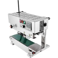 Vevor Machine à sceller les bandes de sacs en continu Scelleuse verticale à bande en acier inoxydable