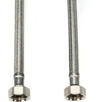 Tucai Tuyau flexible en acier inoxydable 100cm DN8 Tuyau blindé DVGW, FF 1/2" x FF 1/2