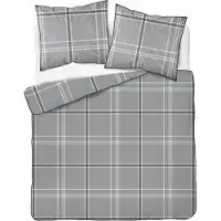 Detexpol Elégante literie de luxe en percale 220x200 avec passepoils