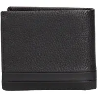 Momo Design Portefeuille pour hommes , en cuir véritable, noir, fin et compact