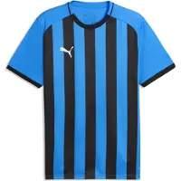 Puma Hommes, T-shirt de sport, teamLIGA26 Striped Jersey (L), Blanc, Noir, Bleu, L