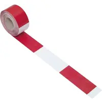 Ks Tools Ruban de délimitation rouge/blanc hachuré - 917.3899