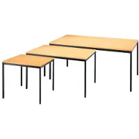 Slice Table 800 x 800 mm noir / hêtre (80 cm, 80 cm)