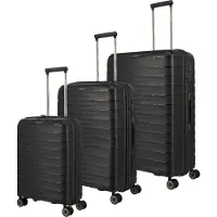 Travelite Valise à roulettes MOOBY 4 roues, grande/moyenne, noir