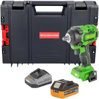 Procraft PWA18bb Clé à choc sans fil 20 V 550 Nm 1/2" Brushless + 1x batterie 4,0 Ah + chargeur + boîte à outils RHINO