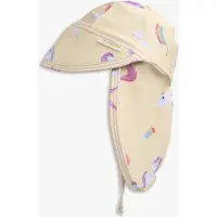 Filibabba Filles, Chapeau, Lykke – UV–solhat 1-3 år – Unicorn Shores, Jaune