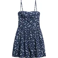 Superdry Corset Cami Sleeveless Short Dress Bleu XS Femme