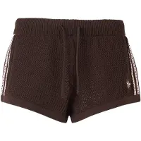 Adidas Knitted Crochet Shorts Femme - Shorts, Marron - Taille M (38-40) - Poly Mesh