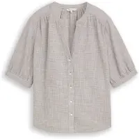 Tom Tailor 1049798 Short Sleeve Blouse Gris 40 Femme