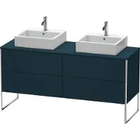 Duravit XSquare Meuble sous-vasque sur console au sol, pour deux vasques, 4 tiroirs, 1600x778x548mm, XS4927B9898