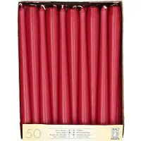 Papstar 17961 Wachskerze Zylinder Bordeaux (e) (50 pcs)