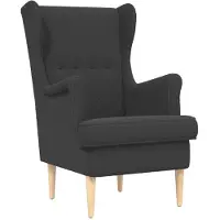 vidaXL fauteuil Gris foncé tissu