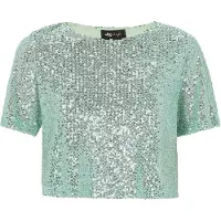 Mymo T-shirt 'Evening' turquoise / argent