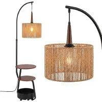 Toolight Lampadaire G156-1F Nature Noir, Or