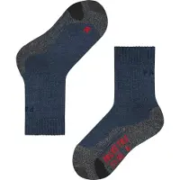 Falke - Chaussettes de randonnée en laine mérinos - TK2 Kids Dark Blue en Laine - Taille Enfant 27-30 - Bleu