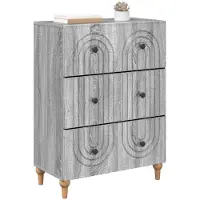 vidaXL Commode Sonoma grise 66 x 34,5 x 90 cm en aggloméré