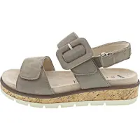 Caprice - Sandales compensées pour femmes, couleur beige, style décontracté