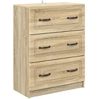 vidaXL Commode en chêne Sonoma 66 x 34,5 x 87 cm en bois aggloméré