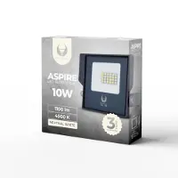 Forever Light Projecteur Floodlight LED ASPIRE Éclairage extérieur 10W 1100lm 230V IP66 Blanc neutre