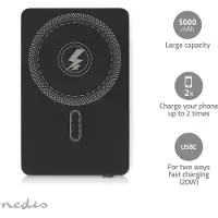 Nedis Pbkwl20w025bk 5000 Mah Power Bank Clair