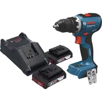 Bosch GSB 18V-65 Professional Perceuse-visseuse à percussion sans fil 18 V 65 Nm Brushless + 2x batterie 2,0 Ah + chargeur