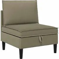 vidaXL Canapé deux places avec rangement , velours kaki