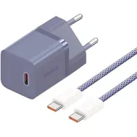 Baseus Chargeur rapide Type-C, GaN, 30 W + Câble Type-C, 100 W, 1 m - (P10110902523-00) - Midnight Purple