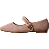 Super Mode Ballerine - - Brides Boucle - Kaki/Beige - Synthétique - Bout rond