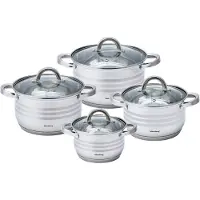 Klausberg Ensemble de Casseroles KB-7694 en Acier Inoxydable 8 Pièces
