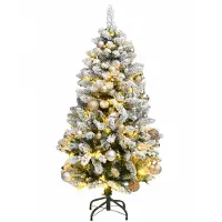 Prolenta Maison Exclusive - Sapin de Noël artificiel pliable avec 150 LED et boules, 120 cm