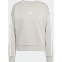 Adidas Essentials 3 Stripes Fleece Sweatshirt Beige S Femme