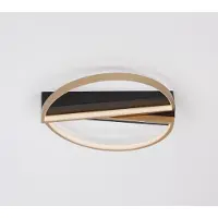 Lyora Plafonnier design Elize noir avec or Ø 43,2cm