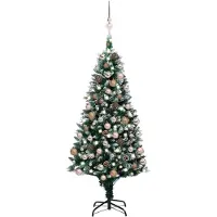 Prolenta Maison Exclusive - Sapin de Noël artificiel avec LED, boules et pommes de pin, 180 cm