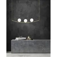 Nova Luce Vitton Lampe à suspendre à 3 branches laiton, blanc