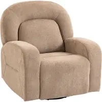 SUGIFT , fauteuil relax en velours, fauteuil pivotant avec assise large, couleur kaki