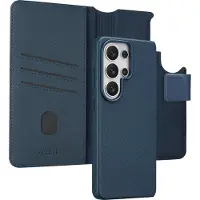 Accezz Étui de télephone portefeuille en cuir 2-en-1 avec MagSafe pour Samsung Galaxy S26 Ultra - Nightfall Blue