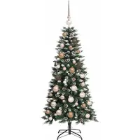 vidaXL Sapin de Noël artificiel Vert 120 cm PVC, plastique et acier