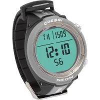 Cressi Ordinateur de plongée NEON avec bracelet, au format montre, couleur : noir/gris