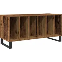 vidaXL Armoire à disques en vieux bois 100 x 38 x 48 cm Matériau dérivé du bois