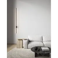 Nova Luce Tien - applique murale - 1,5 x 8,3 x 120 cm - 20W LED inclus - noir sable