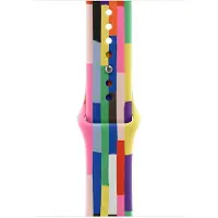 Apple Sport Band (44 mm, 46 mm, élastomère fluoré, Fluoroélastomère), Sangles de montre, Multicolore, Violet, Marron, Bleu, Jaune, Orange, Vert, Blanc, Rose, Rouge, Noir