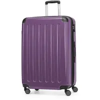 Hauptstadtkoffer - Alex - Großer Hartschalen-Koffer mit Rollen Trolley XL Rollkoffer Dehnfalte Reisekoffer 120L, TSA-Schloss,Aubergine