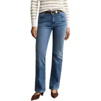 Gant pour femme. 4100307 Jean évasé élastique bleu (25), Casuel, Coton, Denim