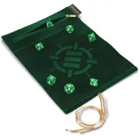 Enhance Gaming Tabletop Roll on a Scroll Würfeltasche mit Würfel Grün