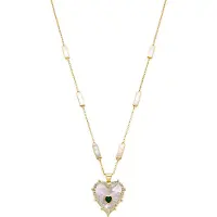 Luxenter Collier Luxenter En Argent 925 Et Nacre Blanche Finition Or 18 Carats - Limy