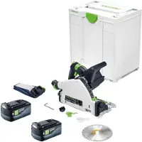 Festool TSC 55 KEB-Basic Scie plongeante sans fil 18 / 36 V 160 mm Brushless + 2 batteries 5,0 Ah + Systainer - sans chargeur
