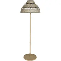 Lumisky Lampadaire Sans Fil Rotin Beige H168cm