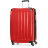 Hauptstadtkoffer - Alex - Großer Hartschalen-Koffer mit Rollen Trolley XL Rollkoffer Dehnfalte Reisekoffer 120L, TSA-Schloss,Rot
