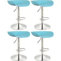 CLP lot de 4 tabourets de bar Anaheim en plastique
