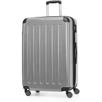 Hauptstadtkoffer - Alex - Großer Hartschalen-Koffer Koffer Trolley Rollkoffer Reisekoffer, 75 cm, 119 Liter,Silber